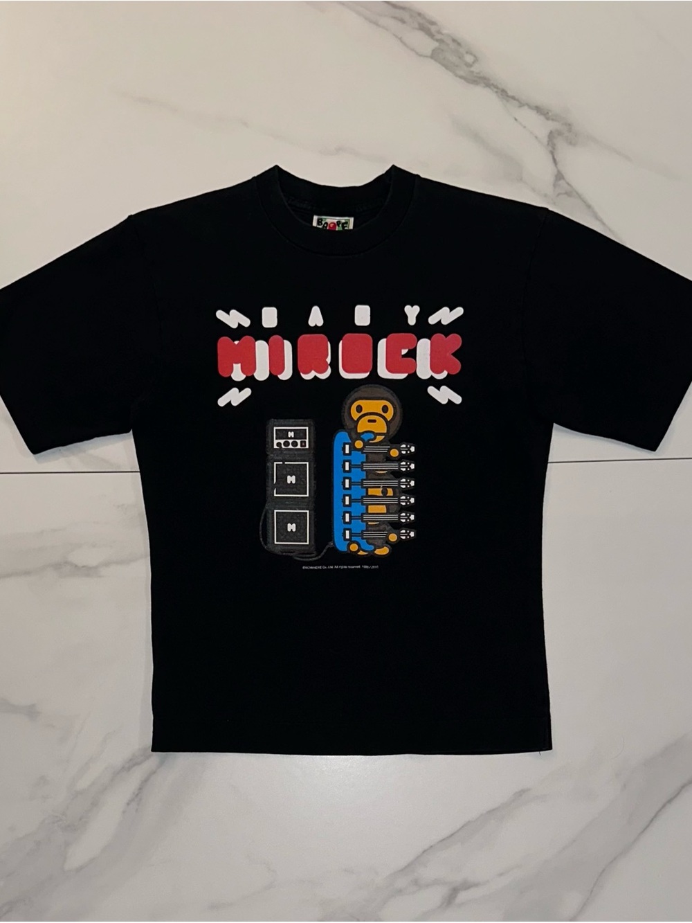Vintage 2010 BAPE Baby Milo Rock Tee Black Size Small